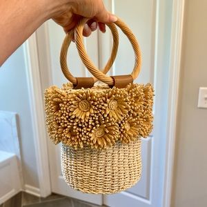 Beautiful wicker bucket purse